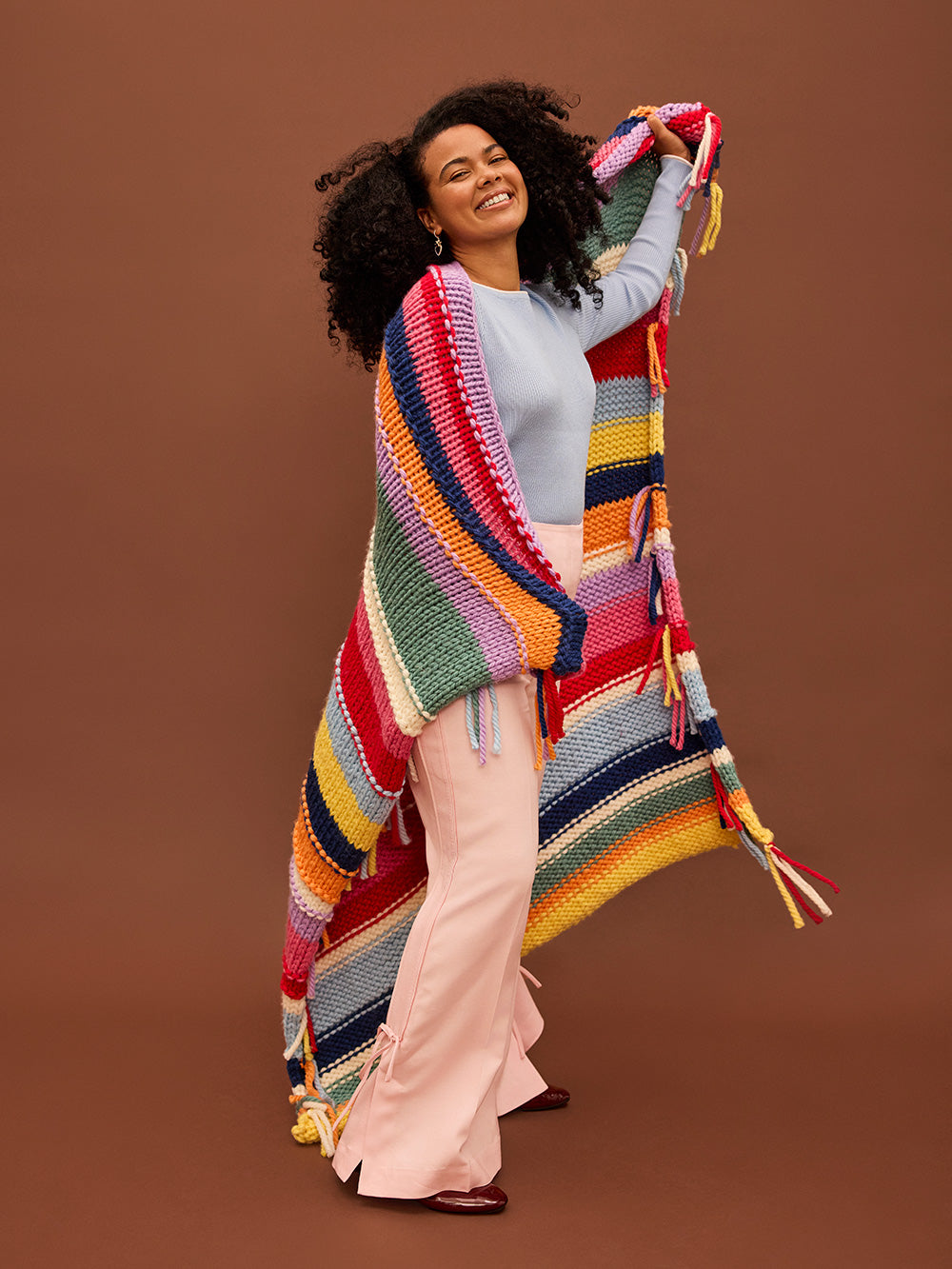 Rainbow Billie Blanket Knit Kit