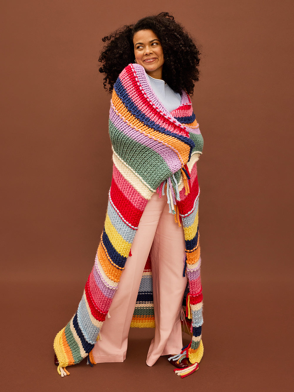 Rainbow Billie Blanket Knit Kit